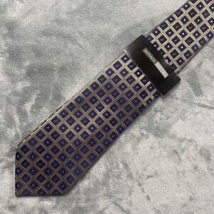 Initially Yours "J" Tie Mens One Size Blue Geometric Wide Woven Polyester Dress